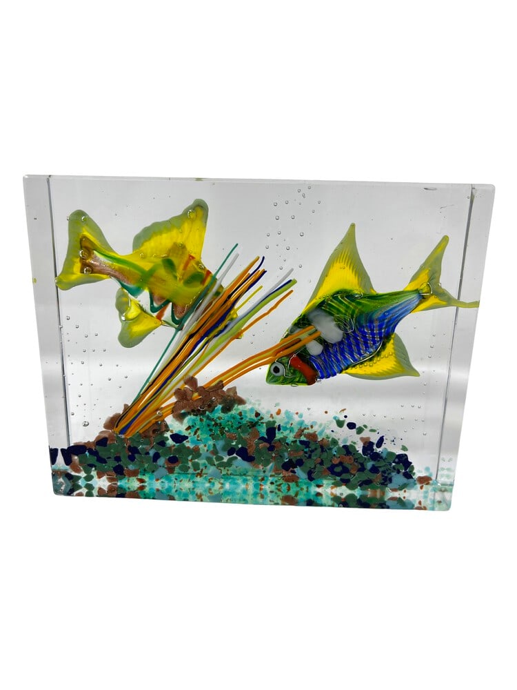 Murano Glass Paperweight Aquarium by Diego Costantini (1 of 5)