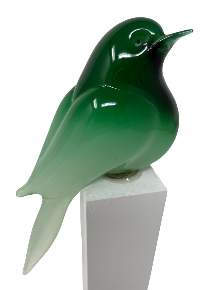 Murano Glass Dove on Base: Vintage Murano Glass Bird on a Pedestal.Handcrafted by the Glass Masters of Murano. Measures 7.5" tall.