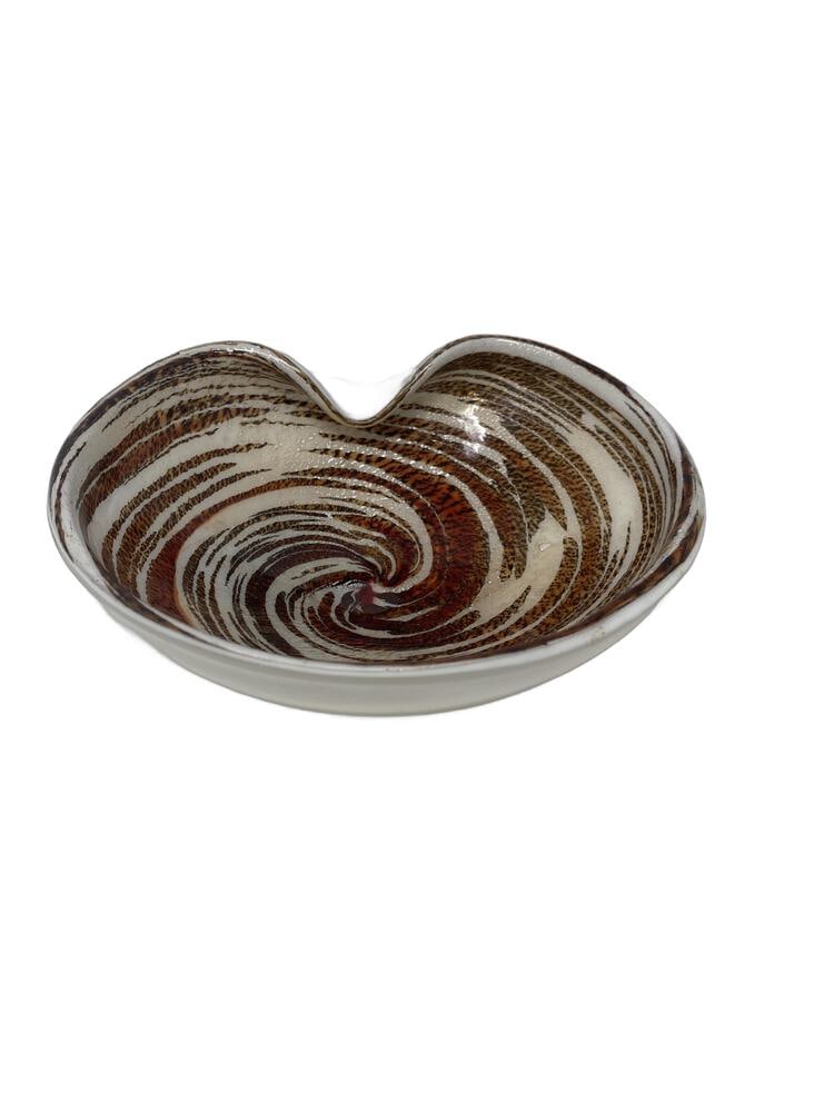 Vintage Murano Glass Bowl Ashtray: Nice Vintage Murano Glass Candy dish or Ashtray featuring Avventurine coloring. In perfect condition. Measures 5.5" x 5.5" x 2".