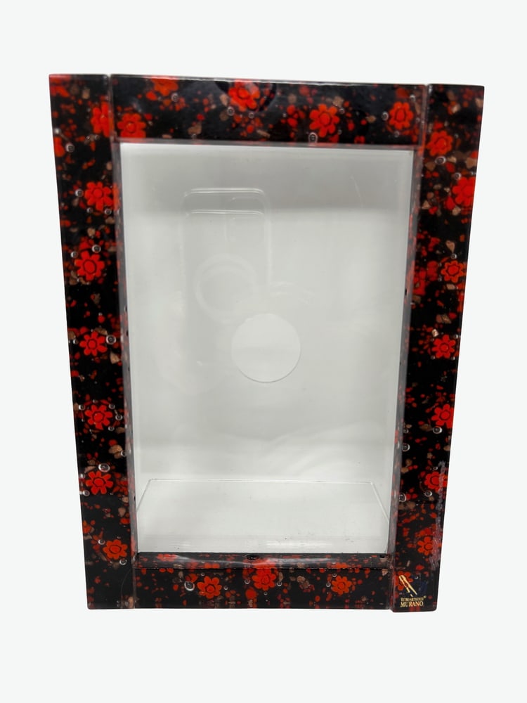 Murano Glass Picture Frame: Beautiful Murano Glass picture frame. Brand new. Created by one of the top Artists in Murano. Measures 9" x 6.25".