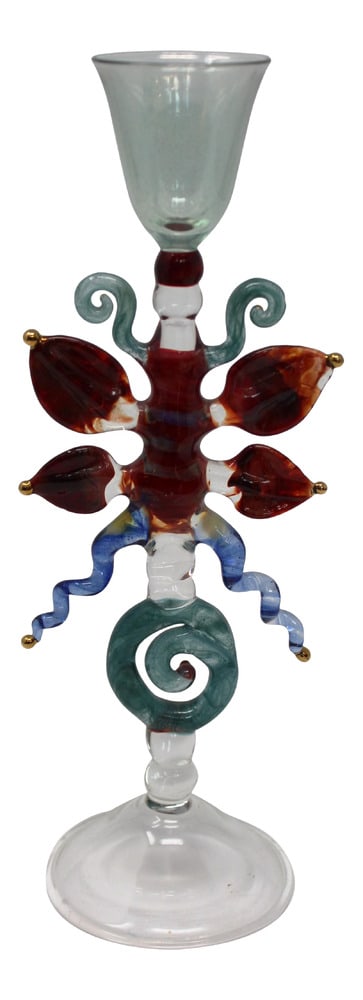 Vintage Chalice by Jean Amann: Jean Amann is one of America's leading glass makers. This unusual chalice is in the shape of a butterfly and is quite desirable to collectors.