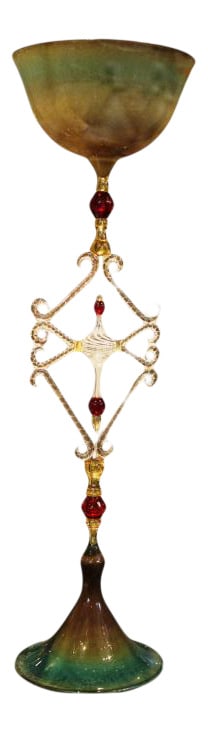 One-of-a-Kind Chalice by Murano Master Igor Balbi: Igor Balbi is the leading creator of incredibly detailed one-of-a-kind sculptured Chalices in glass. This remarkable piece is museum quality and for the serious collector. This is the only one in