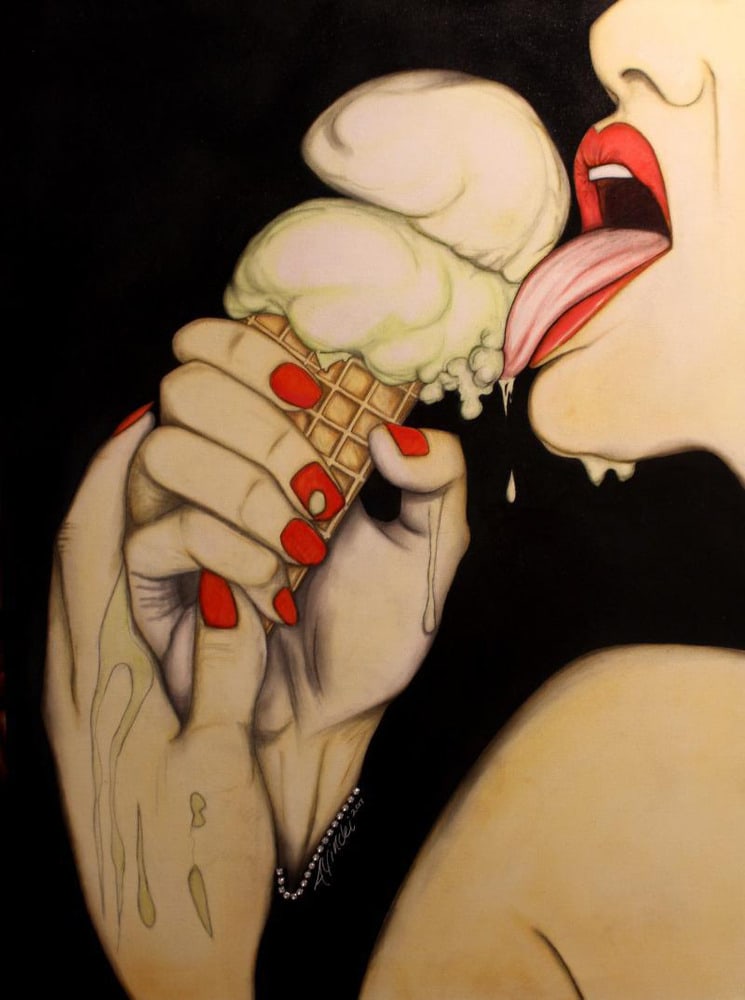 Ayindei - "Worth the Wait" Original Art: Ayindei displays his craftsmanship and imagination with this great painting. Signed. Measures 40" x 30".