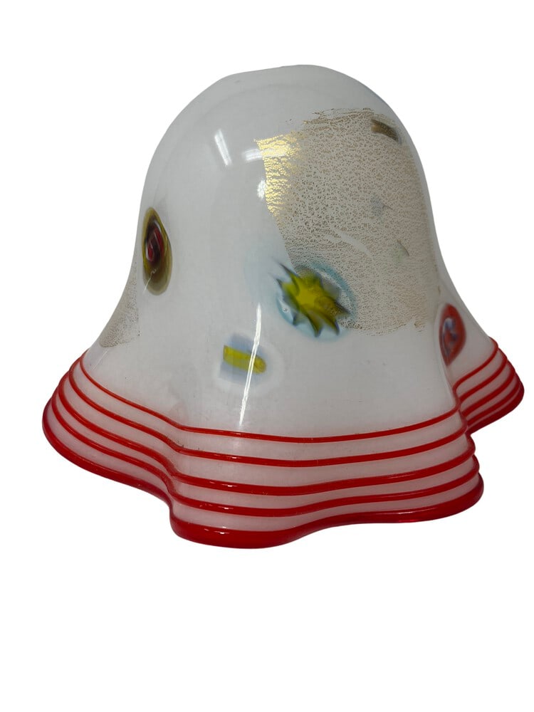 Murano Glass Pendant Bar Light: Created in the furnaces of Murano by the Mazzuccato family, this lovely bar suspension light is designed using traditional Murano millefiore. There is a second matching light shade (wired) available w