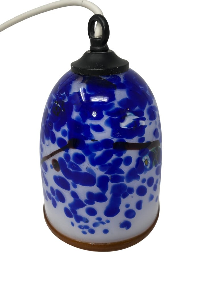 Murano Glass Pendant Bar Light: Created in the furnaces of Murano by the Mazzuccato family, this lovely bar suspension light is designed using traditional Murano millefiore. There is a second matching light shade (unwired) available