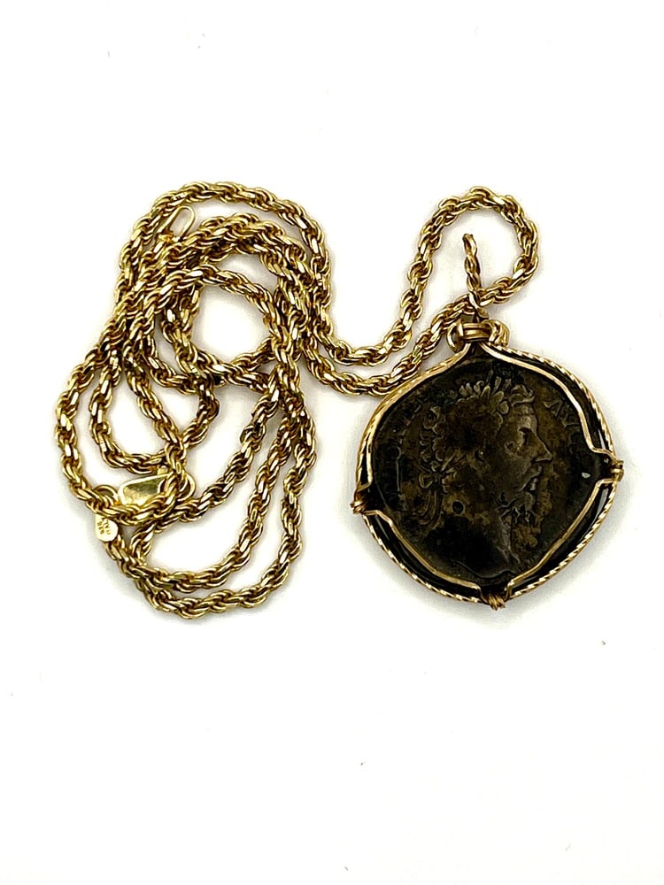 Emperor Aurelius Coin Pendant - 4