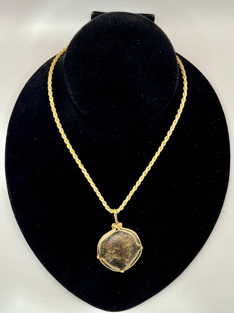 Emperor Aurelius Coin Pendant - 6