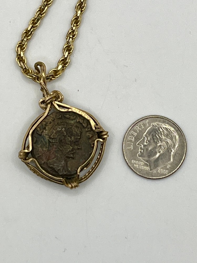 Emperor Severus and Eagle Coin Pendant - 3
