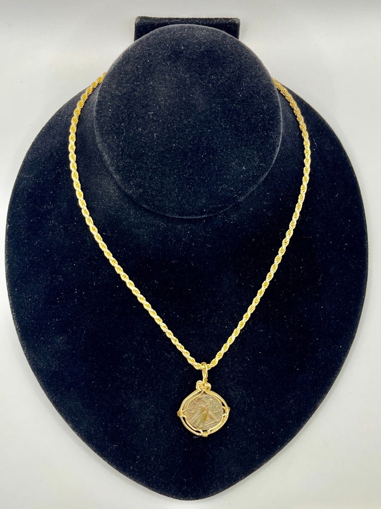 Emperor Severus and Eagle Coin Pendant - 5