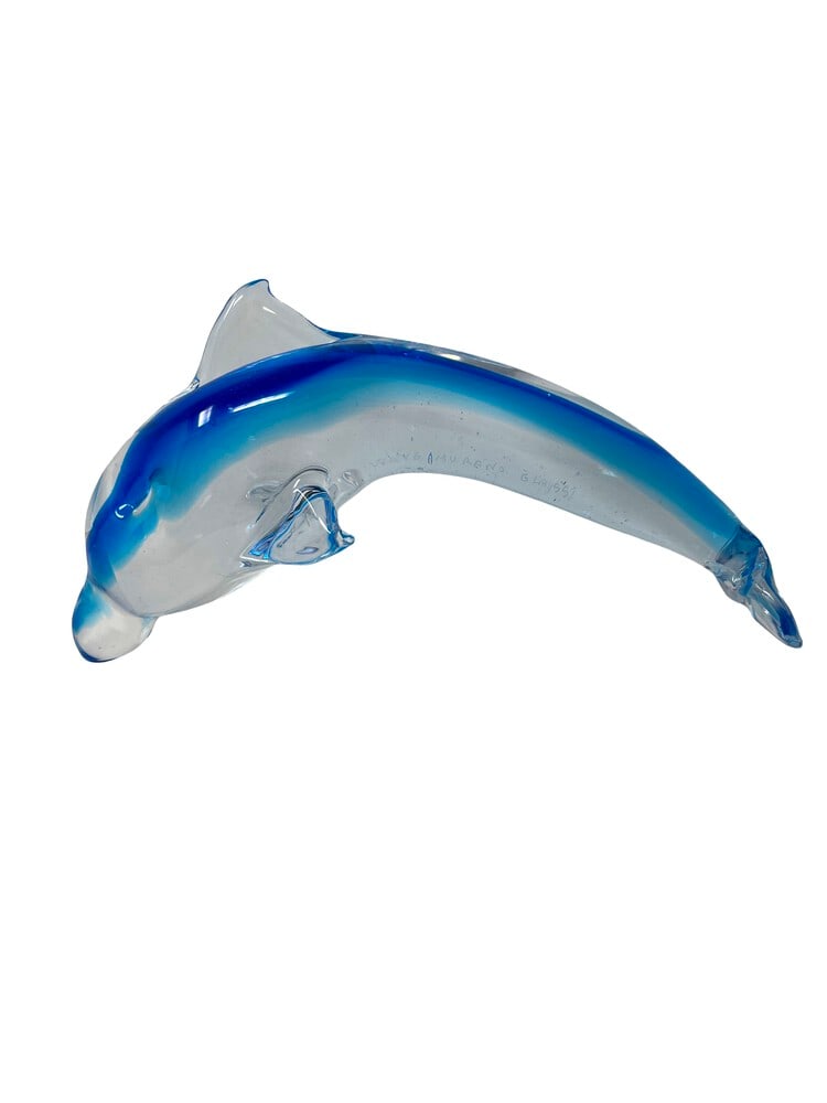 Murano Glass Aqua Blue Dolphin (1 of 6)