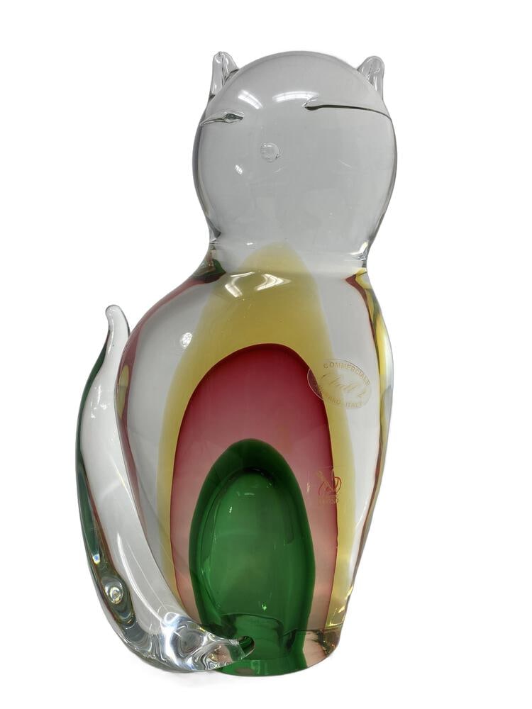 Murano Glass Sommerso Cat by Oball (1 of 6)