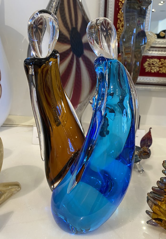 Murano Glass Lovers Statue - 3