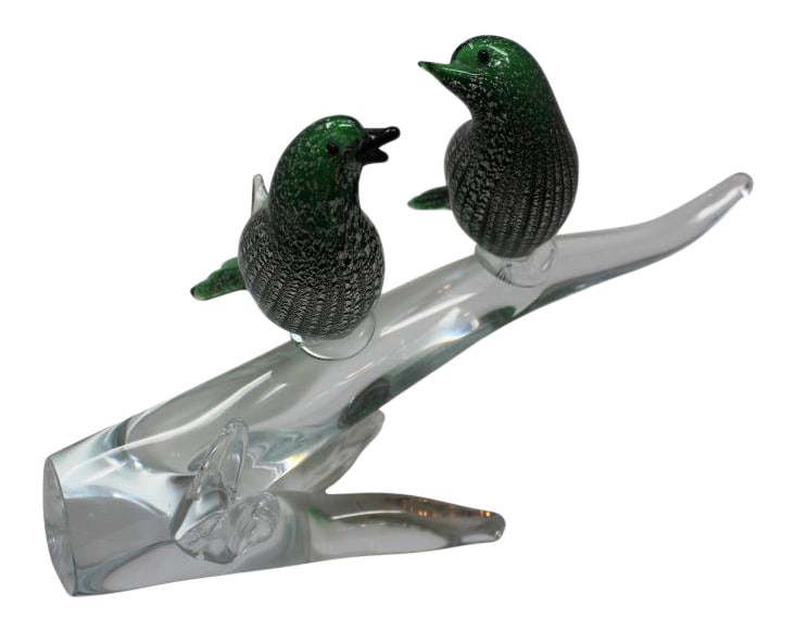 Murano Luxury Glass Two Birds on a Branch (1 of 4)