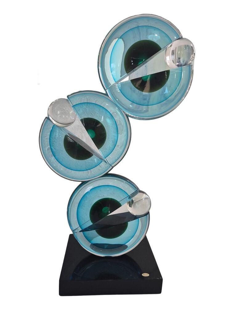 Pac-Man Murano Glass Sculpture by Alberto Dona (1 of 6)