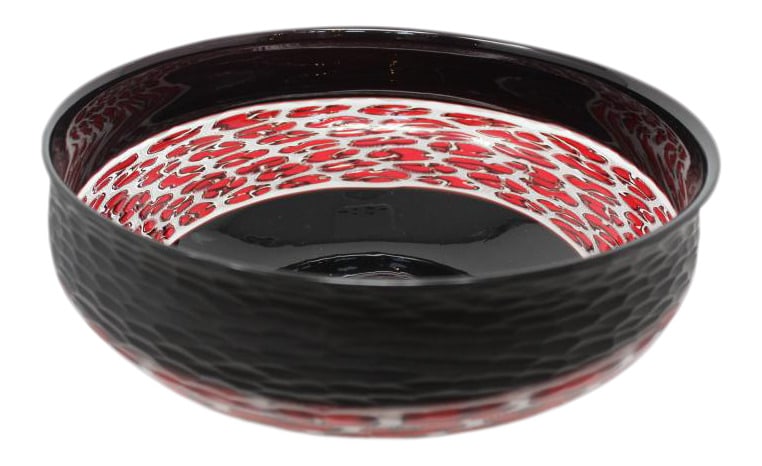 Incalmo Centerpiece Murano Glass Bowl by Schiavon: This amazing "Incalmo" centerpiece bowl was created by Massimiliano Schiavon, one of Murano's top creators of one-of-a-kind pieces. Add a touch of elegance to your home decor with this breathtaking va