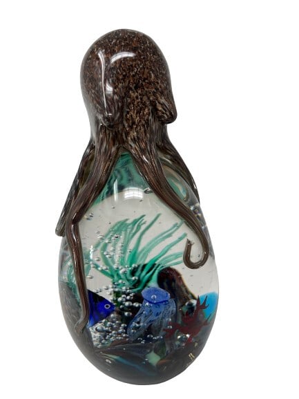 Large Murano Glass Aquarium with Octopus (1 of 5)