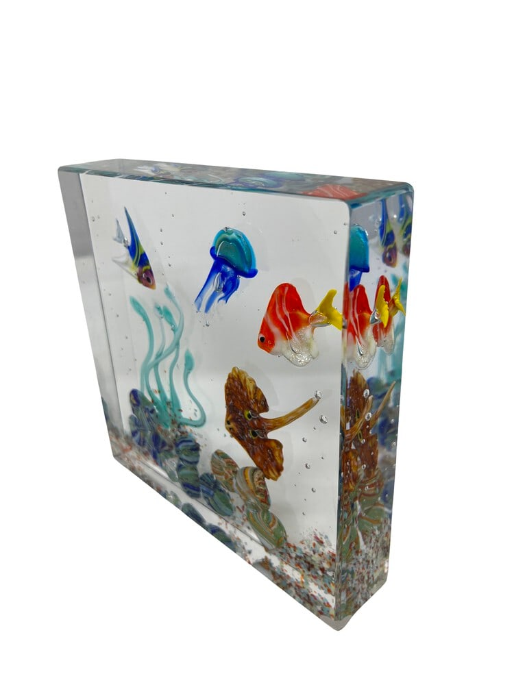 Deluxe Murano Glass Paperweight Aquarium (1 of 5)