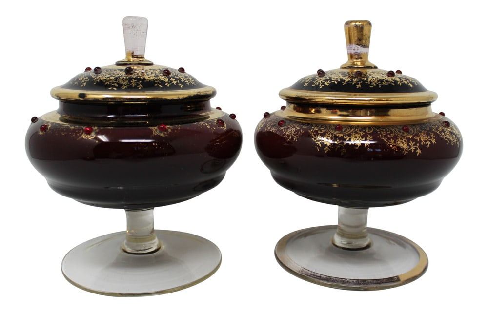 Vintage Venetian Compotes - a Pair (1 of 4)