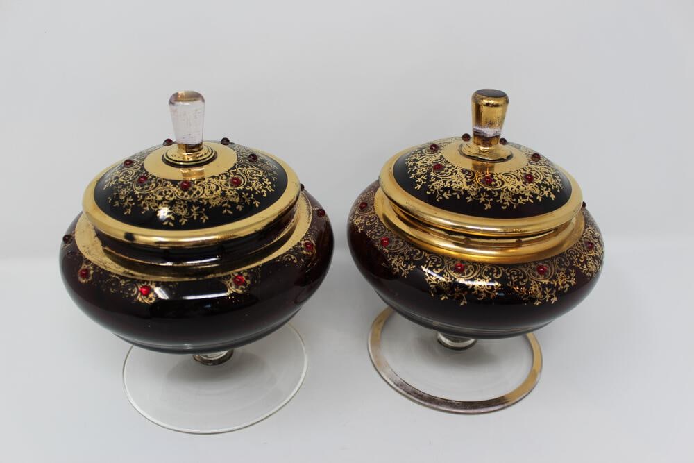 Vintage Venetian Compotes - a Pair - 2