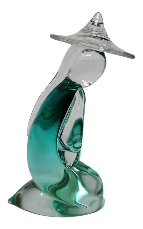 Pino Signoretto Chinese Figurine: This incredible Chinese figurine was created by Pino Signoretto, who died December 2017. His good friend, Dale Chihuly, called Pino "the greatest glass sculptor of our time". Signoretto's work is now