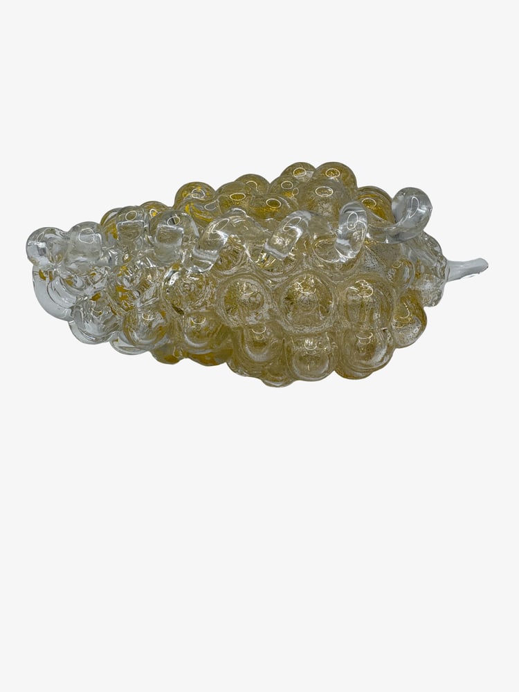 Vintage Glass Grape Cluster: Beautiful grape cluster made with 24k gold-infused glass. Appear to be Murano Glass, but no definitive marking.