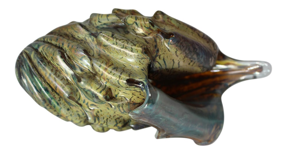 Murano Glass Seashell: Very cute and highly collectible Murano Glass Shell created by the furnaces of Seguso. This piece is signed and guarantee to be authentic Murano Glass.