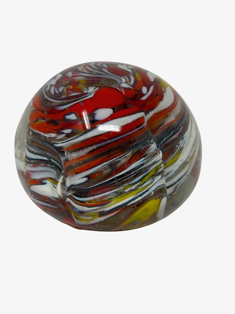 Murano Glass Paperweight: Very nice millefiore paperweight from Murano, Italy. Made by one of the top Glass Artists in Murano. Measures 2.75" across.