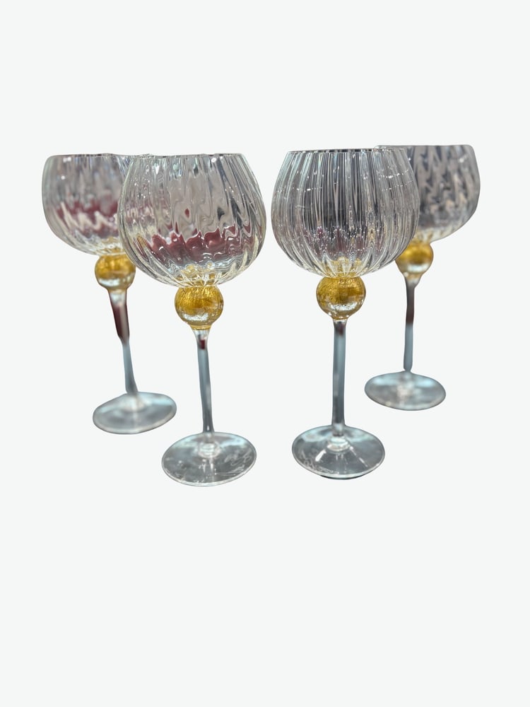 Hand Formed Italian Stemware - Set of 4 (1 of 8)