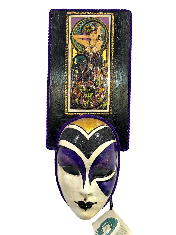 One of a Kind Painted Venetian Mask "Autumn": Unmask the Art of Venetian Tradition! This beautiful mask was handcrafted with love and steeped in history. For centuries, Venetian masks have been a symbol of mystery, intrigue, and artistic expressi