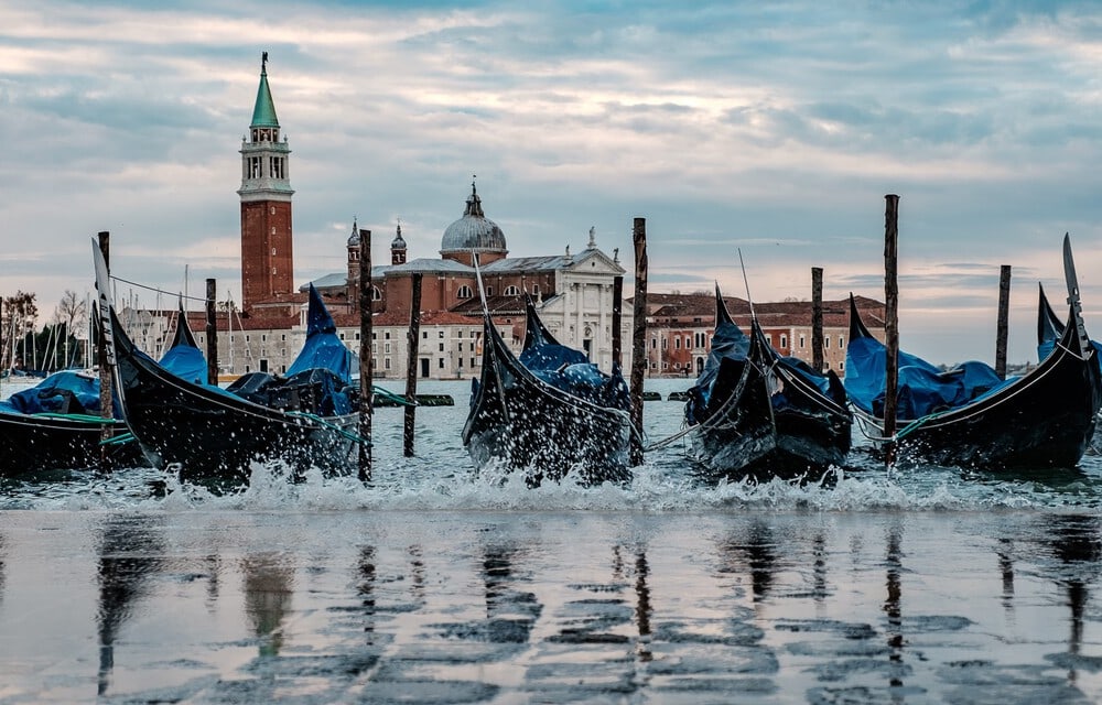 The Gondolas of Venice Aluminum Art (1 of 4)