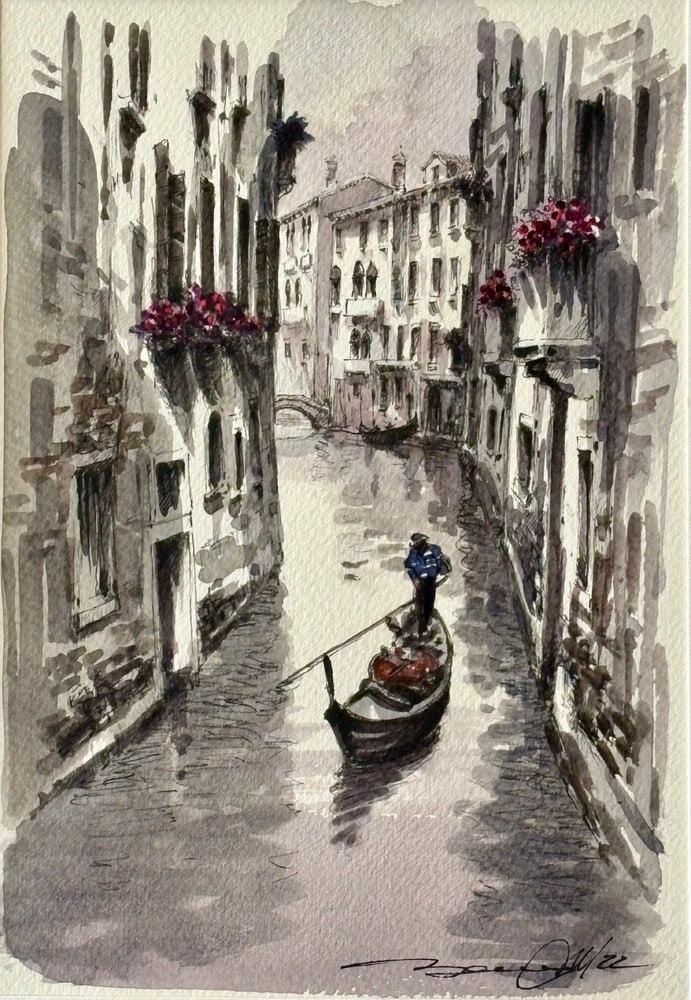 Watercolor Painting of Venice by Bonazzon (1 of 4)