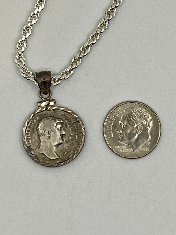 Emperor Hadrian Coin Pendant - 3