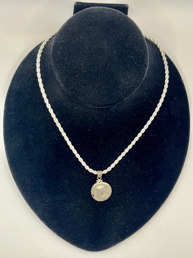 Emperor Hadrian Coin Pendant - 5