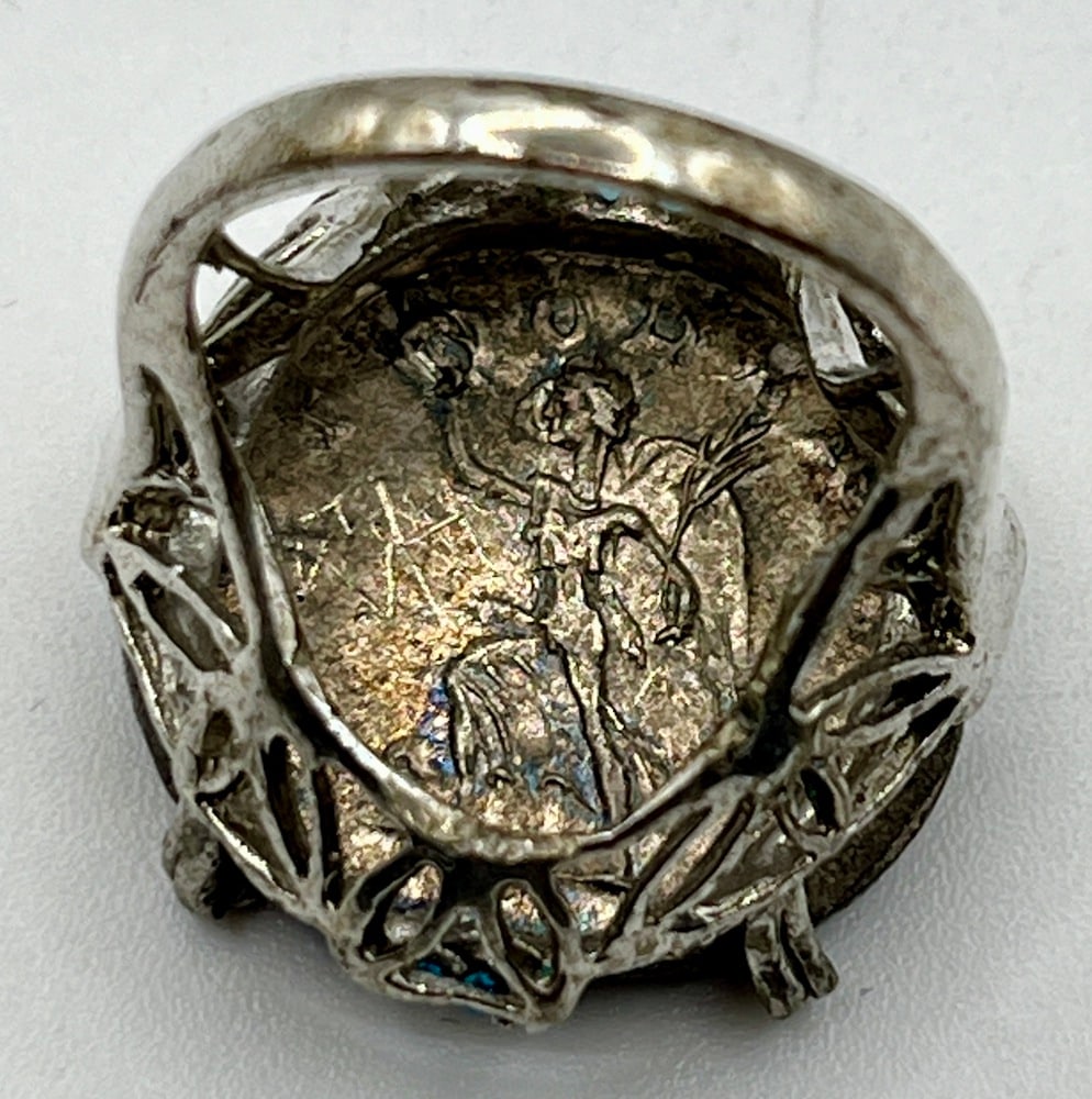 Ancient Roman Coin Made into Ring - 2
