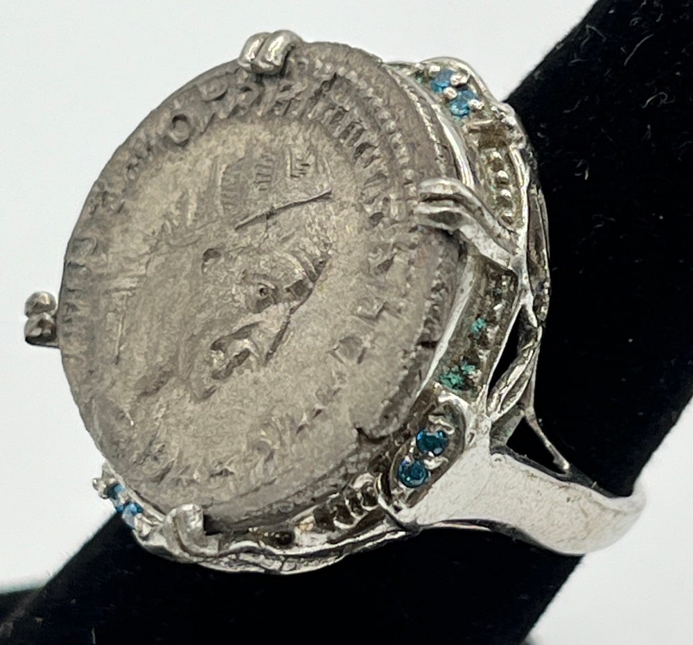 Ancient Roman Coin Made into Ring - 5