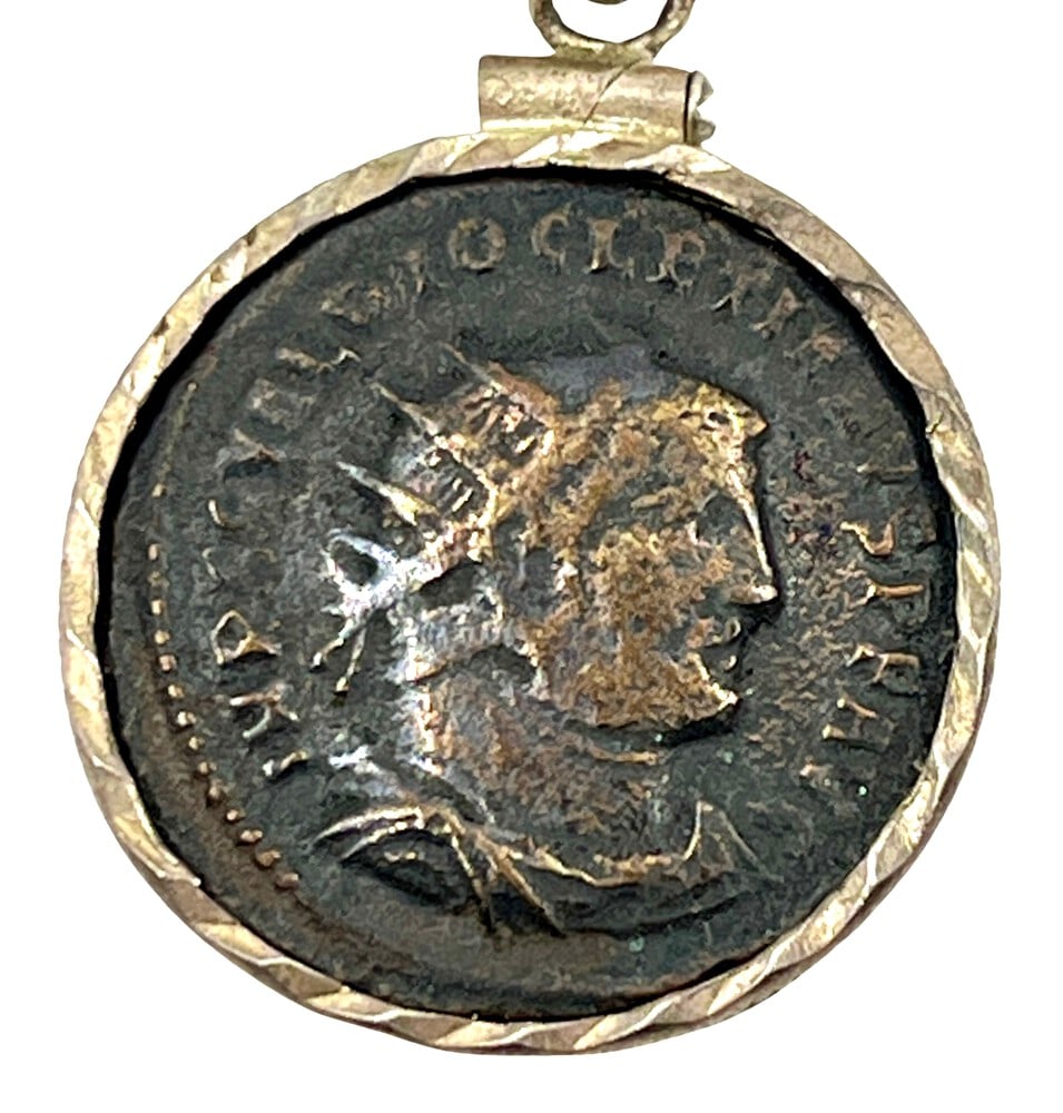 Roman Coin of Emperor Diocletian as Pendant Necklace (1 of 5)