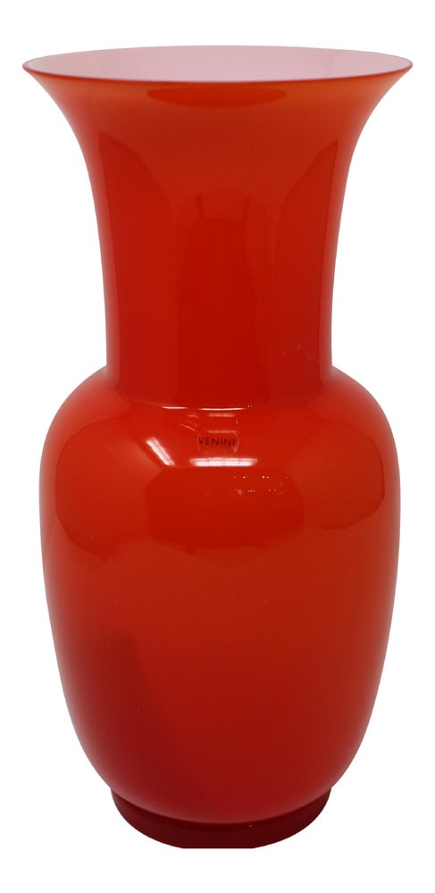 Opalino Vase by Venini of Murano, Italy: Venini has several designs that they are famous for and the Opalino is one of them. Classic beauty with simple styling. Signed and dated 2013 by Venini. Other colors available in separate listings. 12