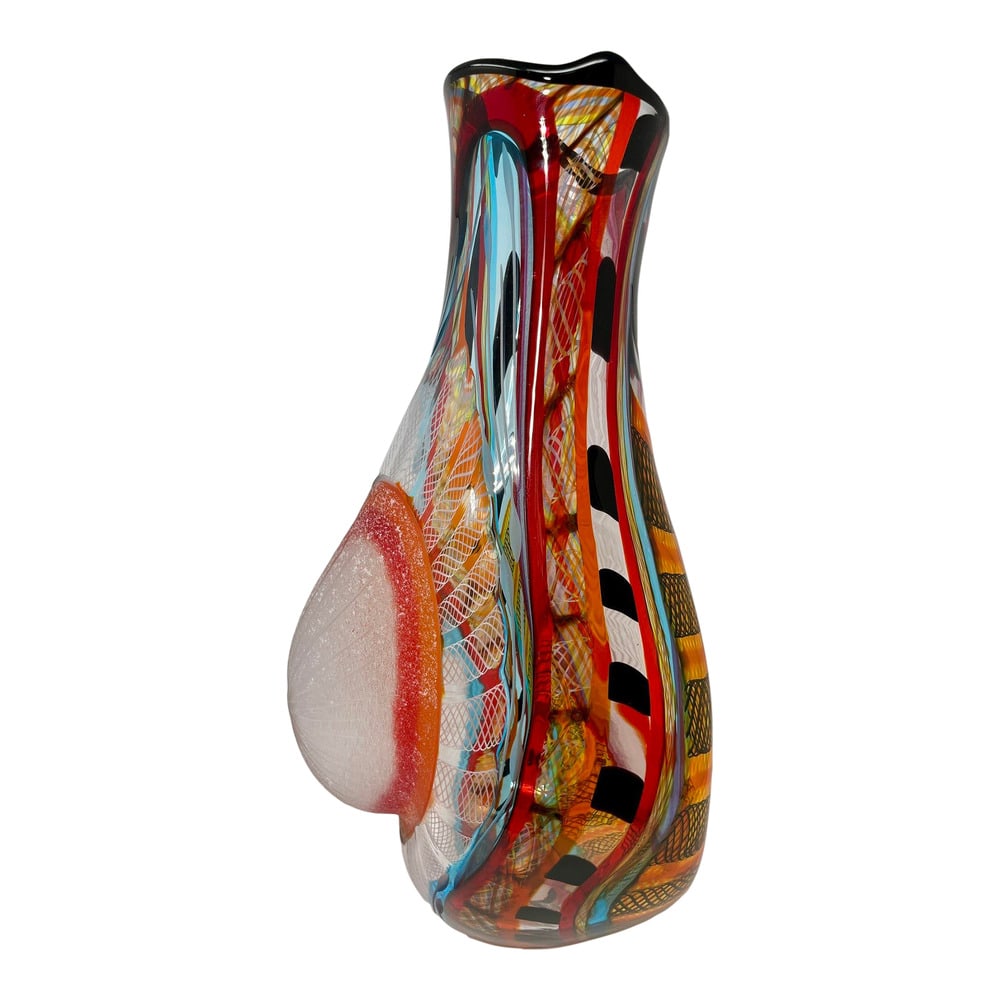Unique 1 of 1 Murano Vase by Schiavon: This amazing Vase is part of the Carnevale Sommerso Collection, created by Massimiliano Schiavon, one of Murano's top creators of one-of-a-kind pieces. Add a touch of elegance to your home decor with 