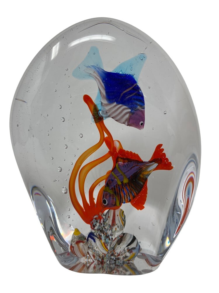 Large Murano Glass Aquarium: Gorgeous Murano Glass Aquarium by Glass Master Diego Costantini of Murano. Diego is considered the best maker of Aquariums in the world! Add a touch of elegance to your home decor with this beautiful 