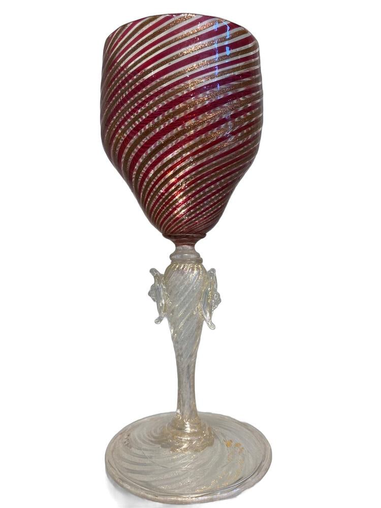 Vintage Wine Glasses Attributed to Salviati (1 of 3)