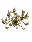 Lu Contemporary Murano Glass Chandelier by Fornasier: This incredibly beautiful chandelier called "Lu" was crafted by the hands of Murano Glass Master Fornasier. His lighting graces the mansions, estates, hotels and restaurants of the world. The gold mod