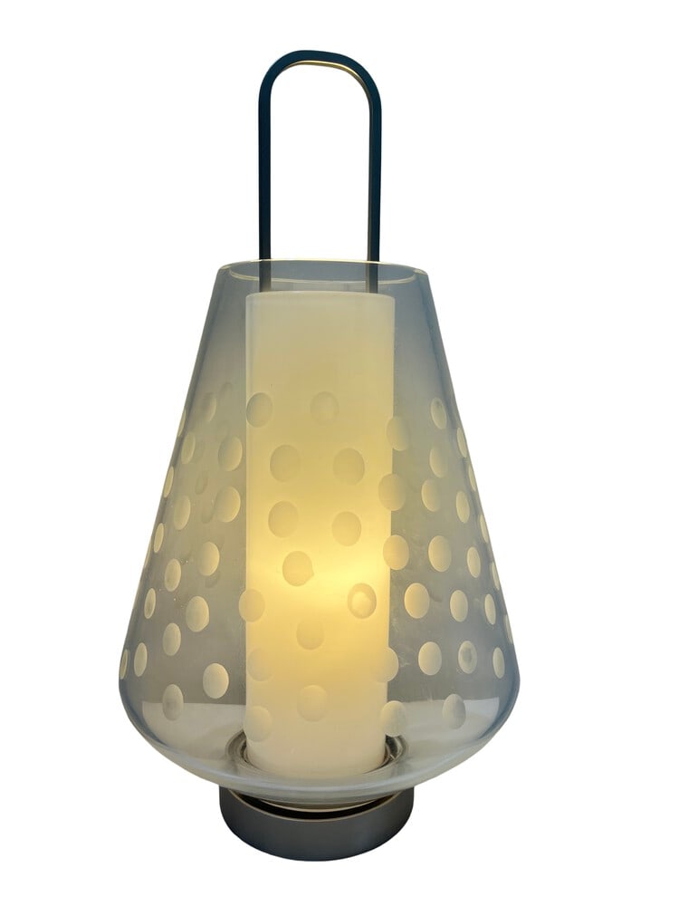 Beautiful Murano Glass Taufu Table Lamp by Barovier Toso: Delightful table lamp from the furnaces of Barovier & Toso, Murano. Barovier is the oldest Murano Glass company in the world, dating back to the 1200's. Their name is synonymous with high quality ligh