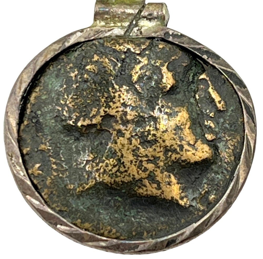 Alexander the Great Ancient Greek Coin: Alexander the Great and Lion, authentic bronze coin, expertly transformed into a stunning pendant necklace. (#207). Genuine ancient bronze coin (circa 320 BCE). Beautifully mounted in a pendant
