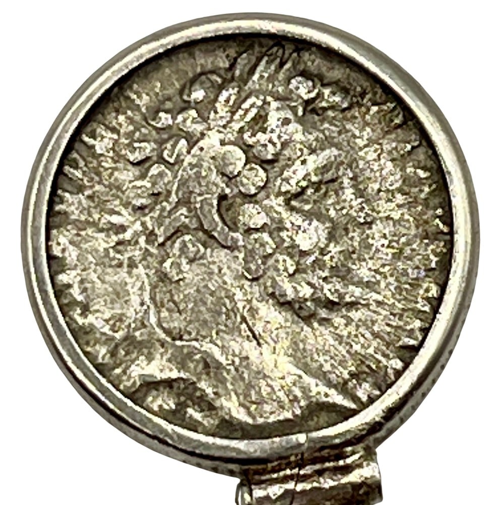 Pendant Necklace of Emperor Severus: Roman Emperor Severus authentic silver coin, expertly transformed into a stunning pendant necklace. (#125). Genuine ancient silver coin (circa 200 AD). Beautifully mounted in a pendant setting,