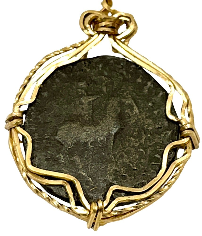 Wise Men Magi Coin: Coin of Magi Wise Men as a Pendant Necklace-A Piece of History. Own a piece of ancient history with this authentic bronze coin, expertly transformed into a stunning pendant necklace. (#3*). Genuine an
