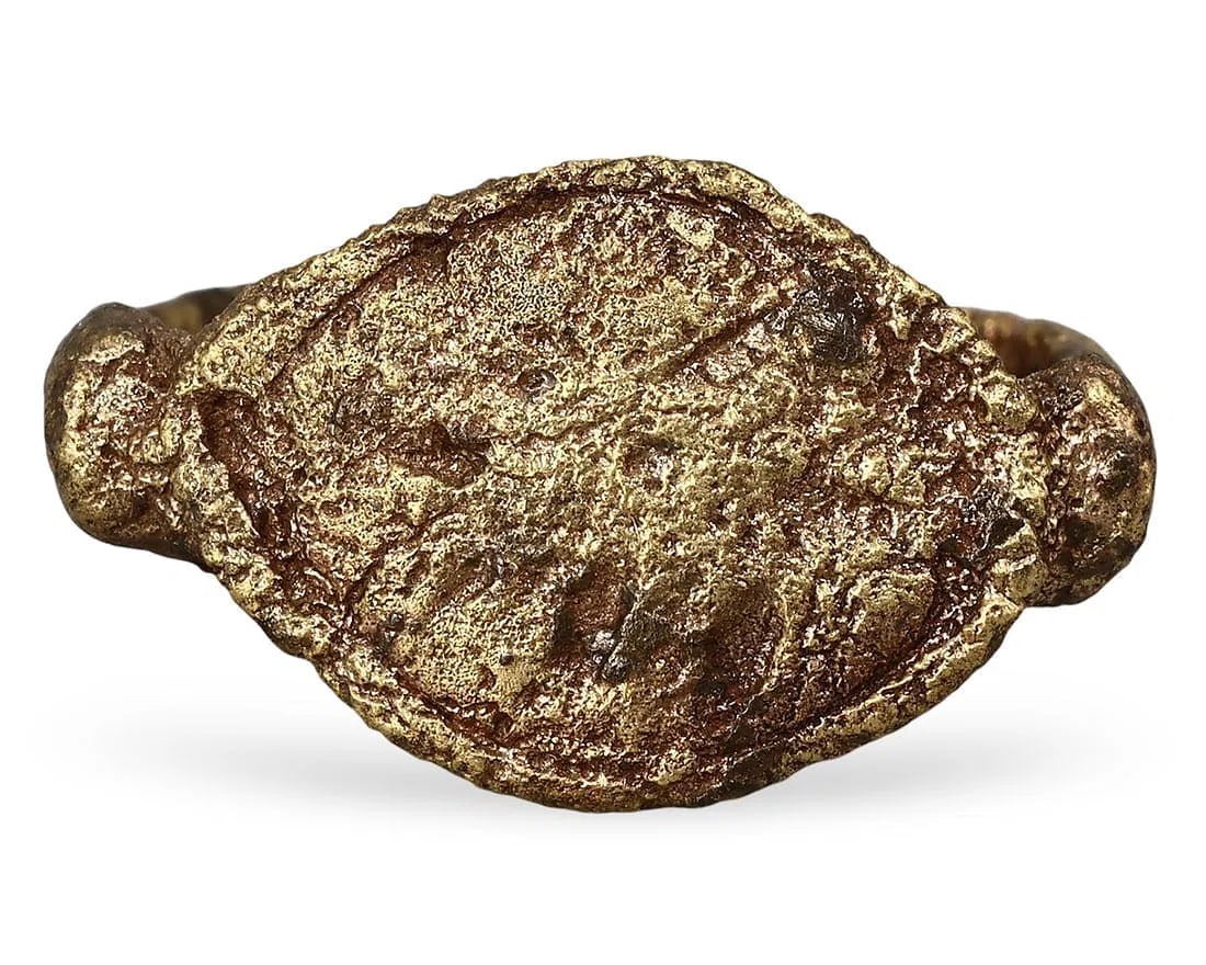 Authentic Ancient Medieval Viking / Celtic / Anglo-Saxon Hacksilver Ring, 11th-13th Century: An ancient medieval Viking hex signet ring from the 11th to 13th century is a fascinating piece of history. These rings were often used to signify status and identity, featuring unique engravings or s