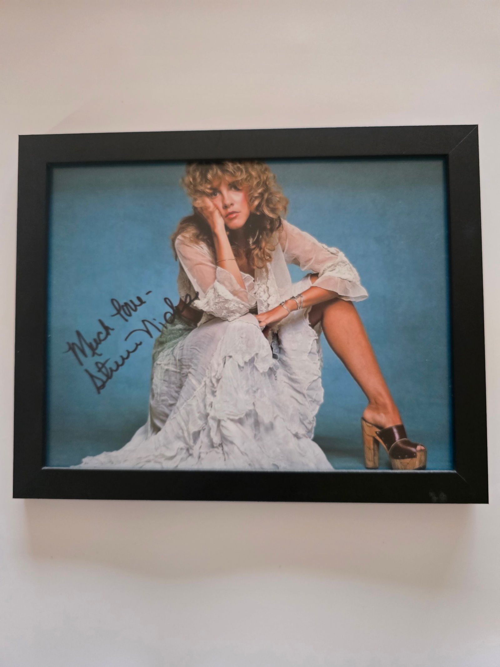 Autographed Stevie Nicks Photograph In Frame W/ COA (1 of 2)
