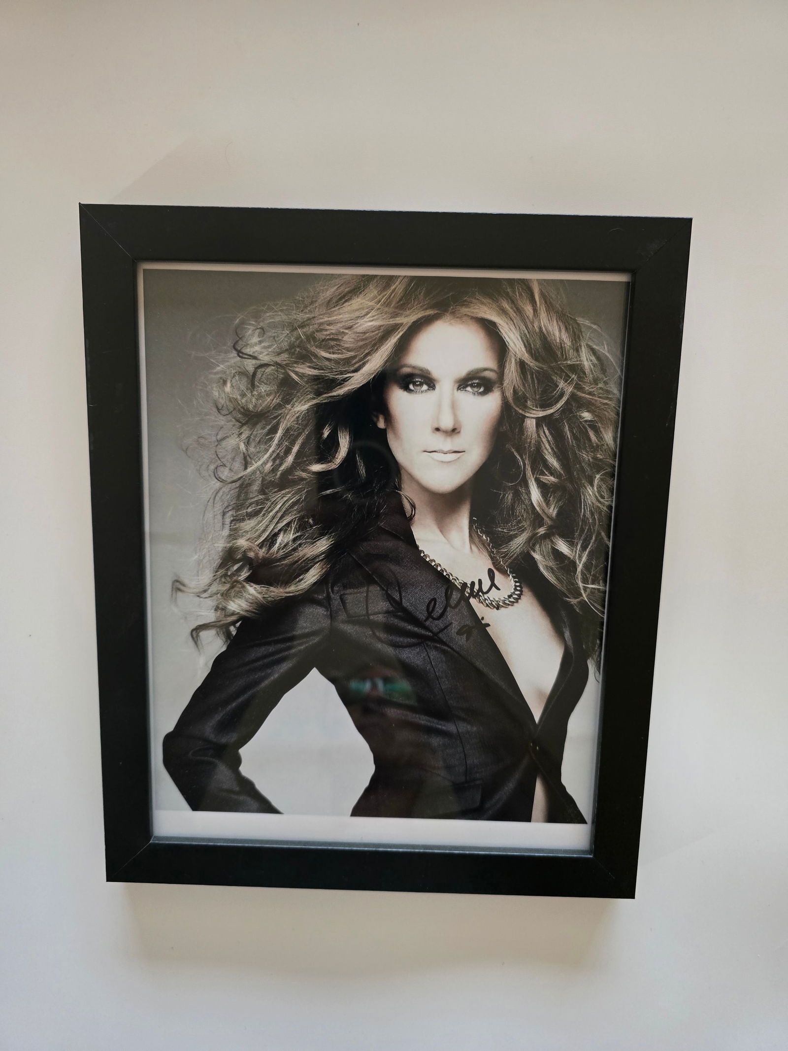 Autographed Céline Dion Photograph Framed W/COA (1 of 2)