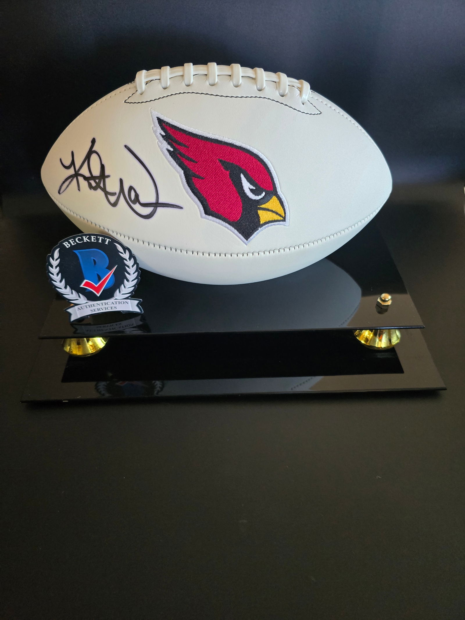 Autographed Arizona Cardinals Football — Kurt Warner (Beckett Authenticated) (1 of 3)