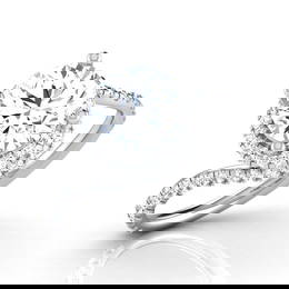 Certified 2.5 Ct. Lab Grown Diamond Engagement Ring in 14K Solid White Gold